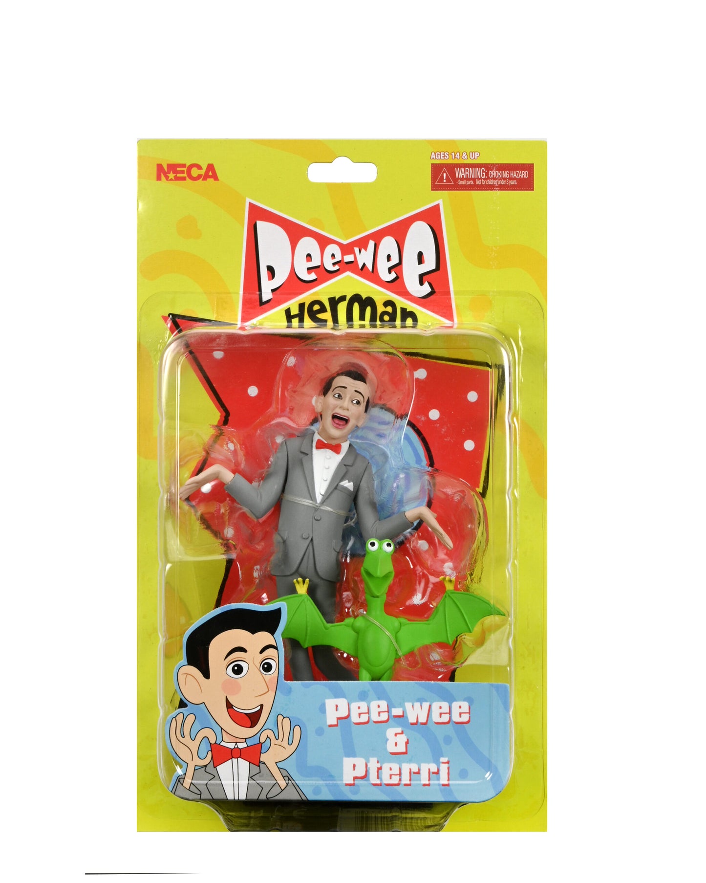 PeeWee Herman And Pterri The Pteradactyl Poseable Action Figures Collectible