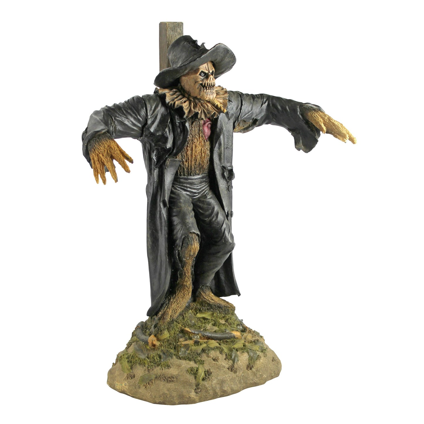 Frightening Scarecrow With Open Heart Statue