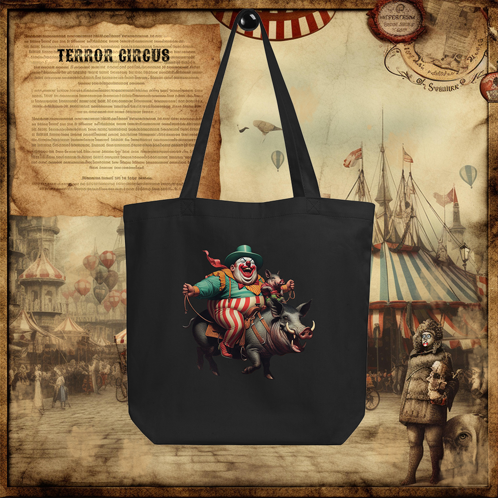 Funny Rodeo Clown Riding A Pig Eco Tote Bag