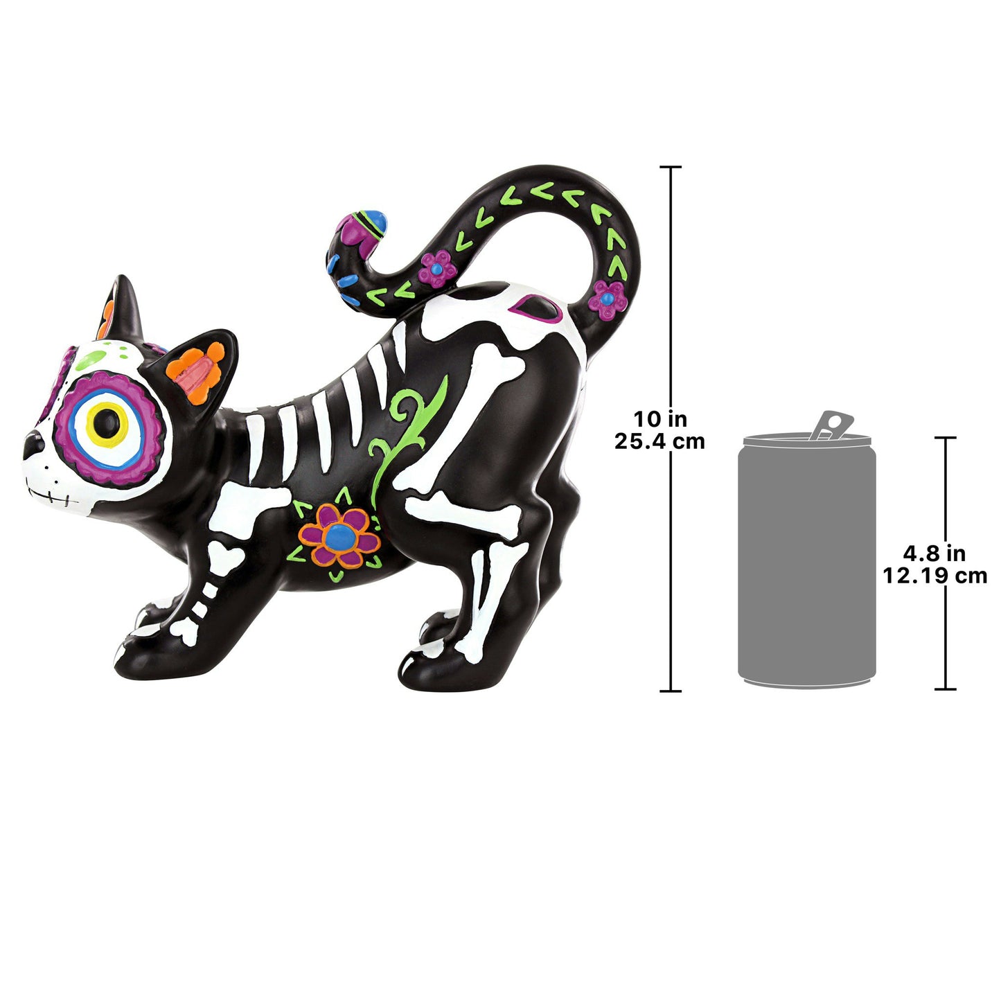 Celebrate  Dia de los Muertos With This Gatto Kitty Skeleton Statute