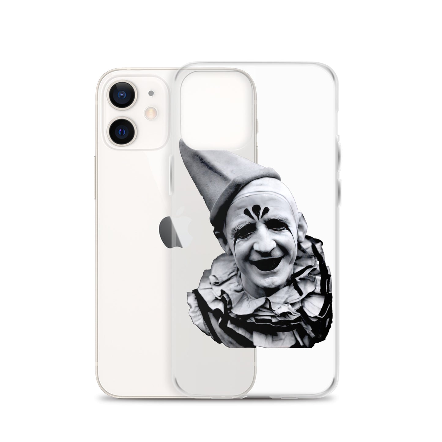 Terror Circus Exclusive Black And White Clown Clear Case for iPhone®