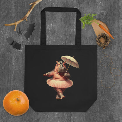 Marvelous Circus Pink Hippo Eco Tote Bag
