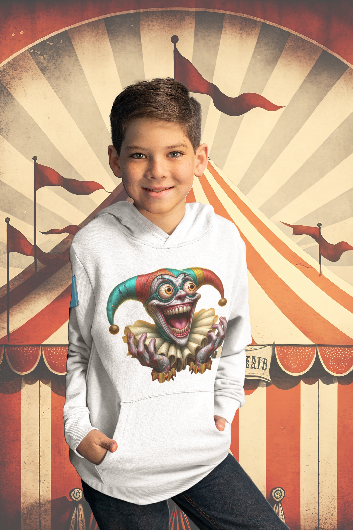 Terror Circus Exclusive Harlequin Krazy Klown Kids fleece hoodie