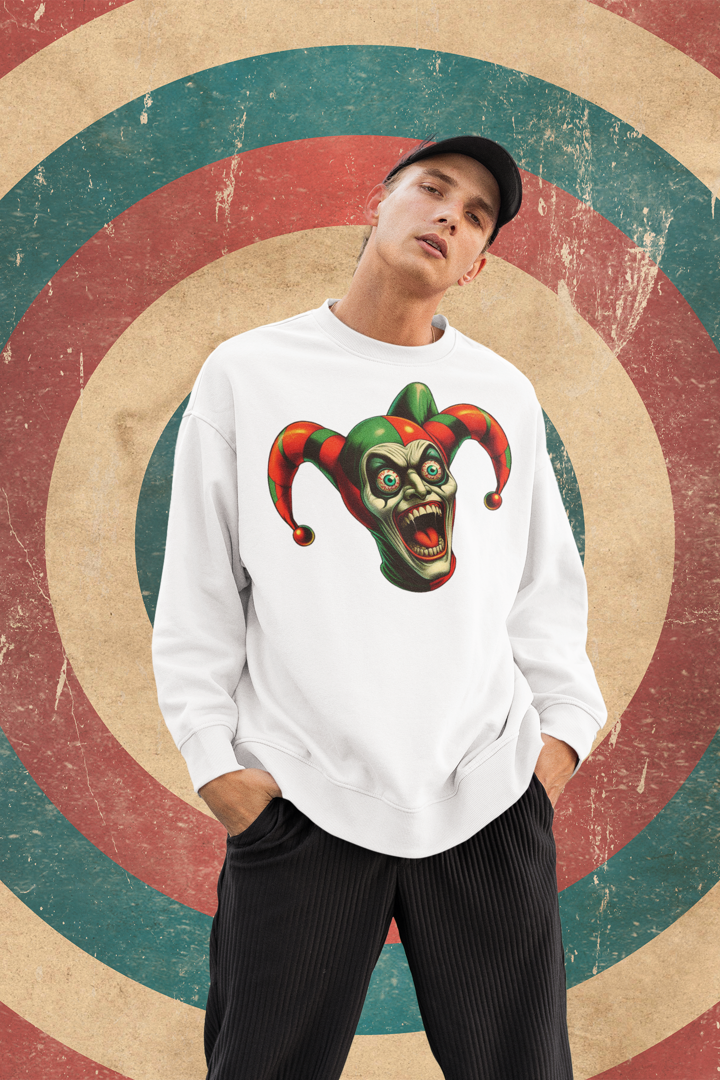 Terror Circus Exclusive Kooky Harlequin Clown Unisex Sweatshirt